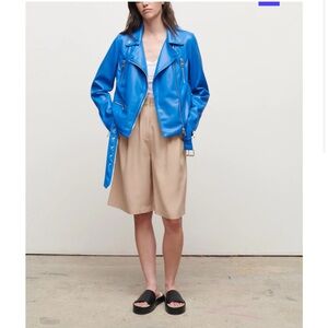 Saint Biker Royal Blue Jakke vegan leather jacket